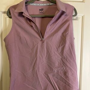 PUMA Women's Lavender Zip Tank Top
